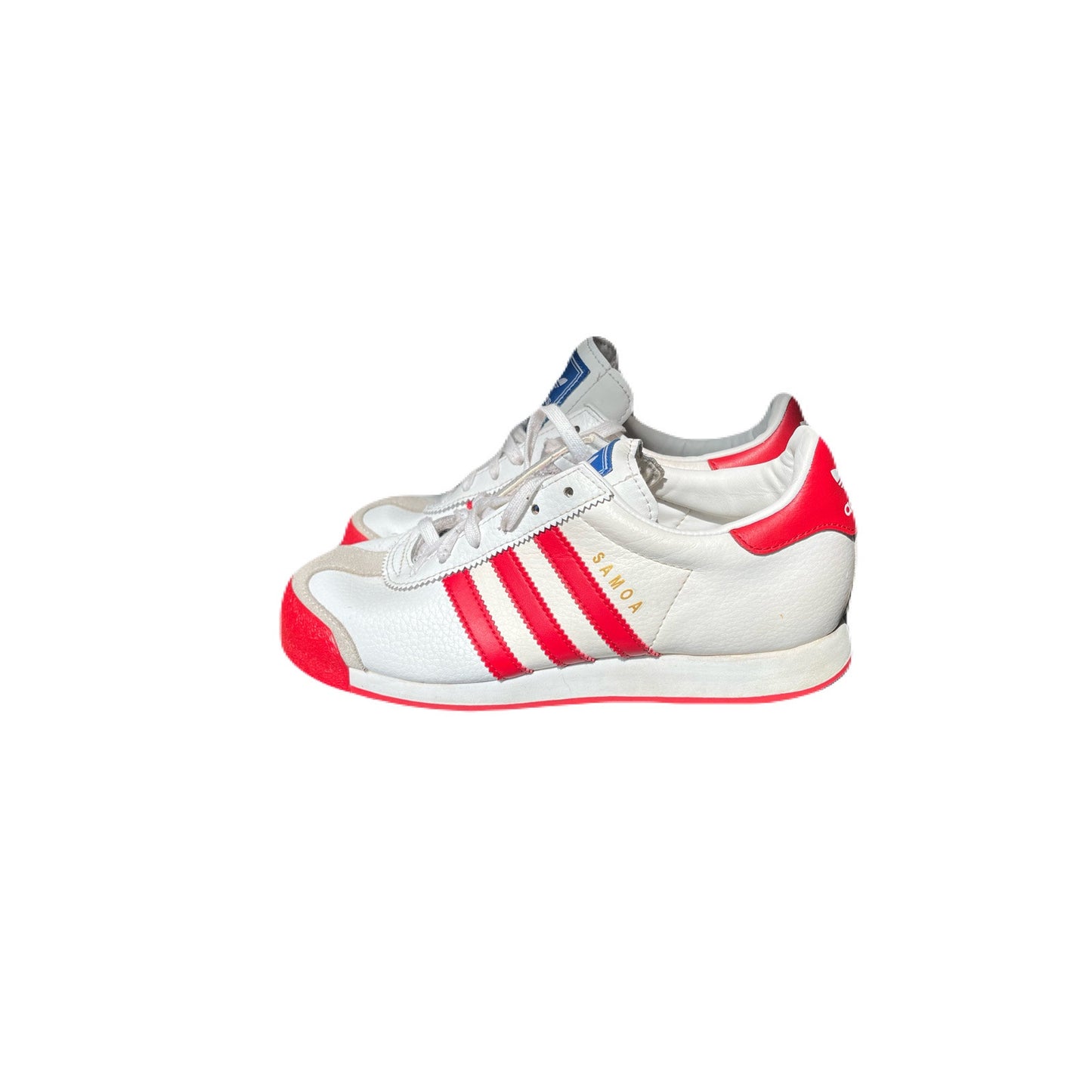 Adidas Samoa 'White Scarlet For Kids Size 4.5