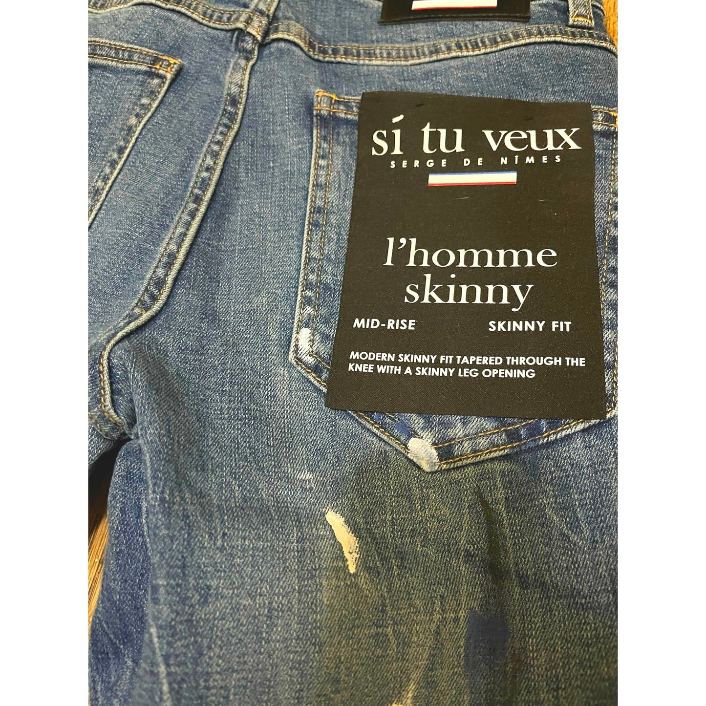 Si Tu Veux Marc Jean Indigo Wash Size 28