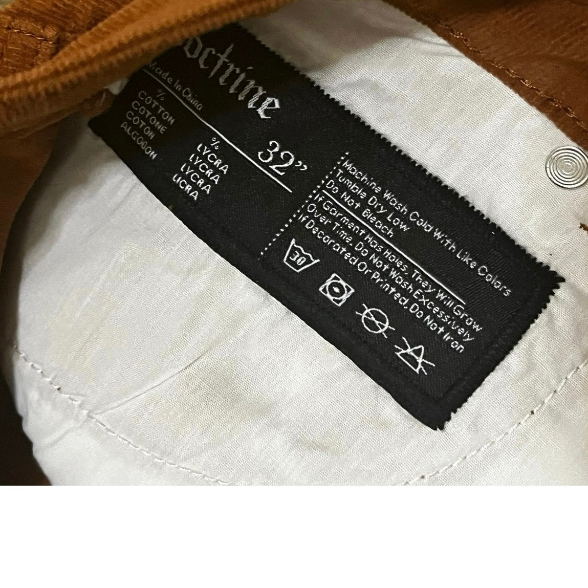 Doctrine copper Men’s Superstacks Jean’s Size 32 Brand New