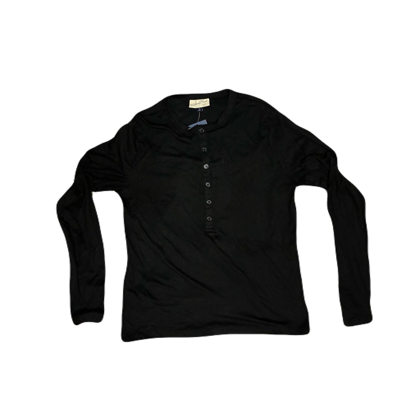 Universal Thread Shirt Womens Black Long Sleeve Henley Stretch Top XL