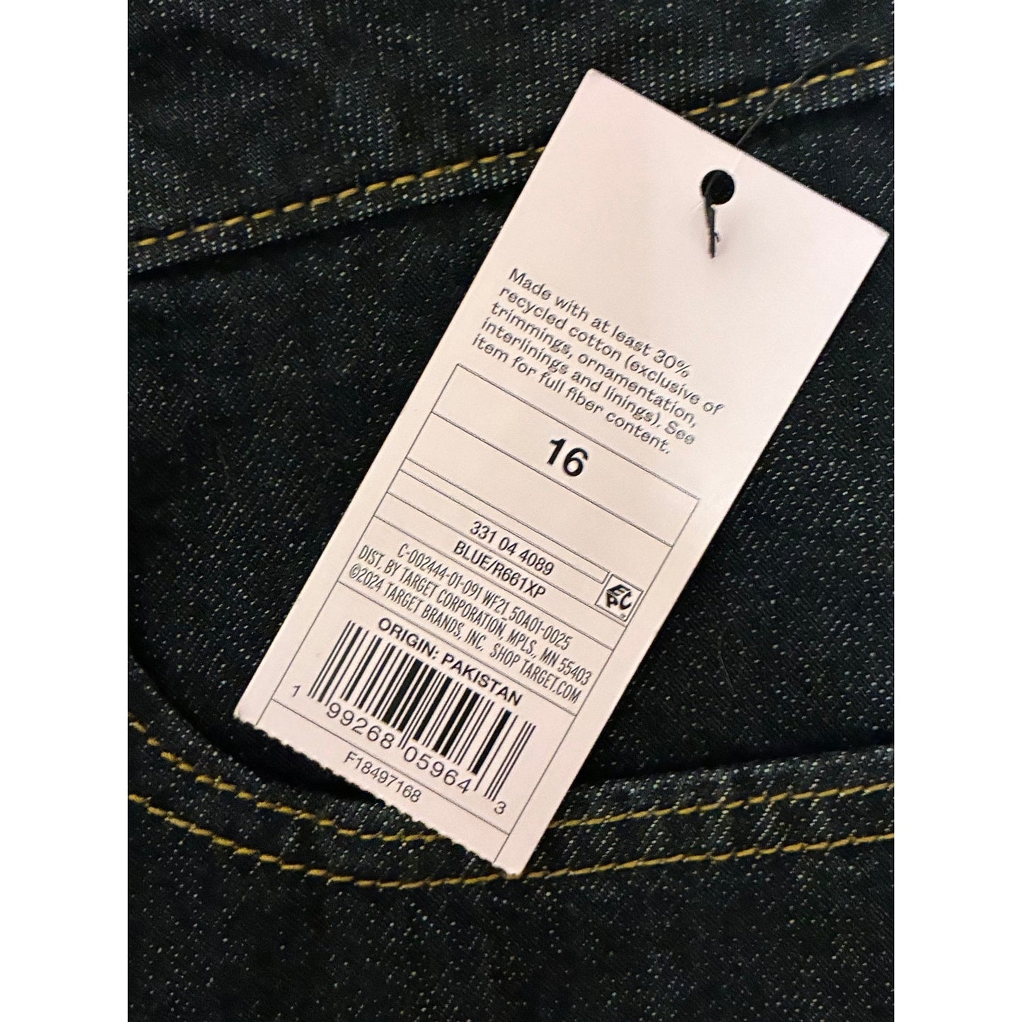 Wild Fable Women’s Low-Rise Baggy Jean 16/31 Inseam Dark Blue