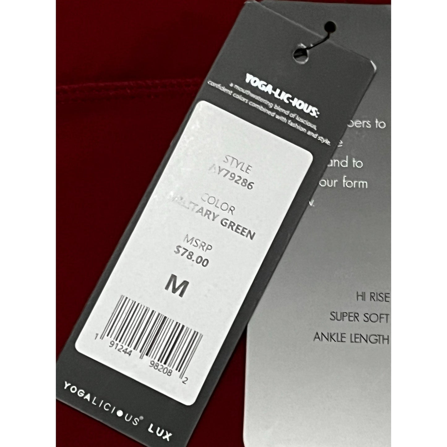 Yo Galici burgundy Women’s Yoga Leggings Size Medium
