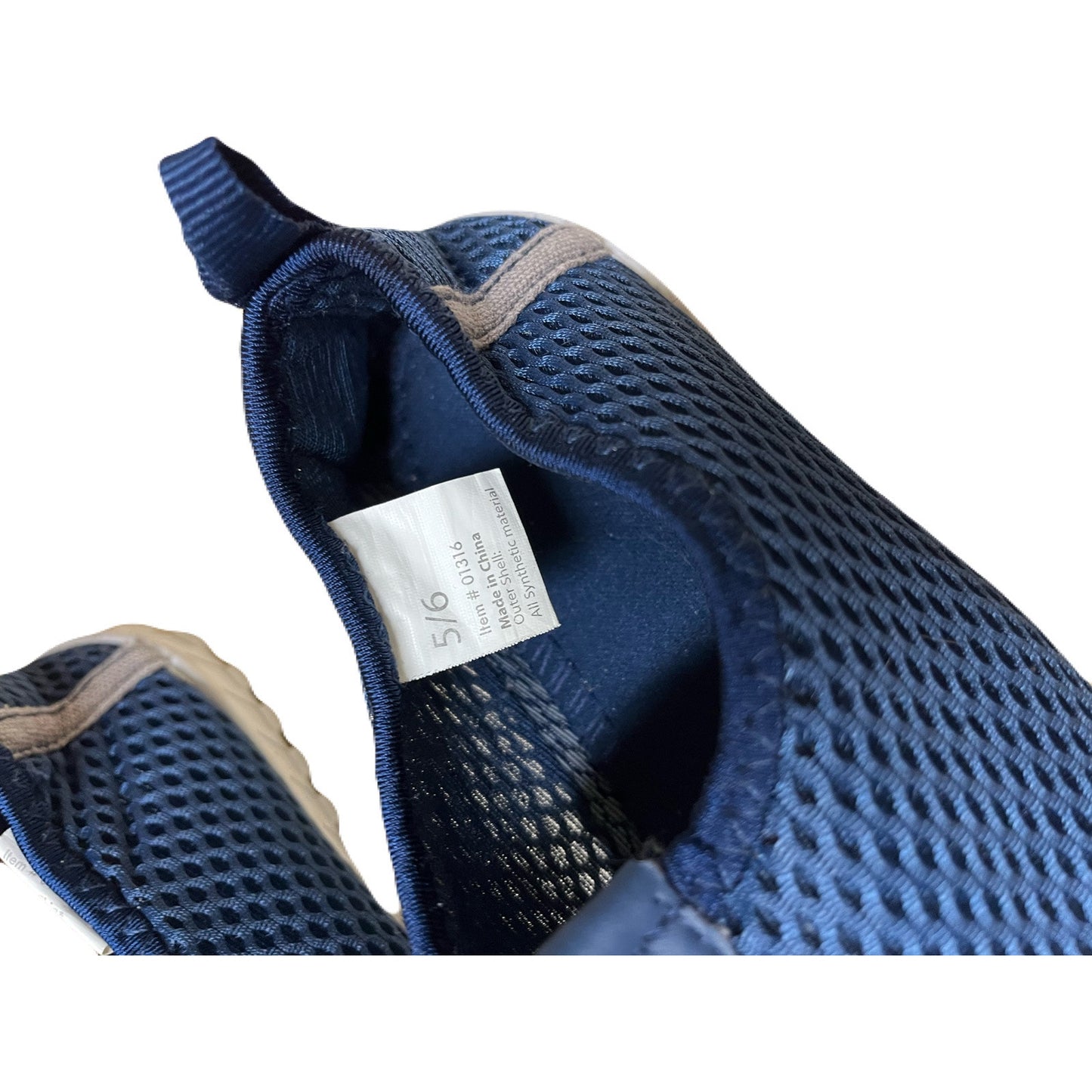 Kids Slip On Shoes Size 5/6 Dark Blue