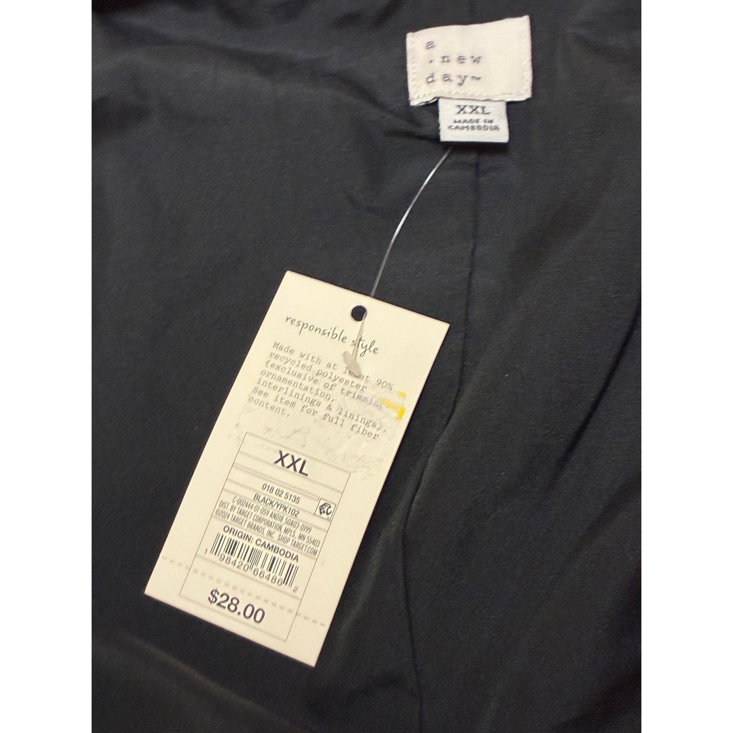 A New Day Women’s Carefree Crepe Vest Size XXL Black