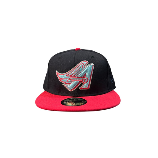 New Era Hat Size 7 5/8 Black/Pink/Blue As