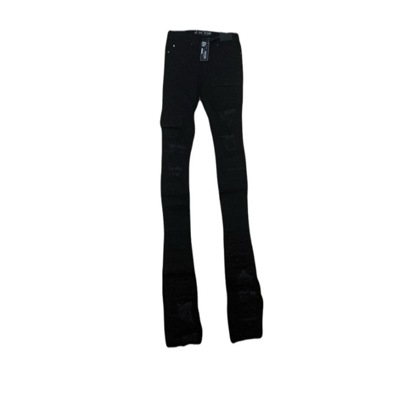 Si Tu Veux Brutini Jeans Jet Black Superstack Men’s Size 40