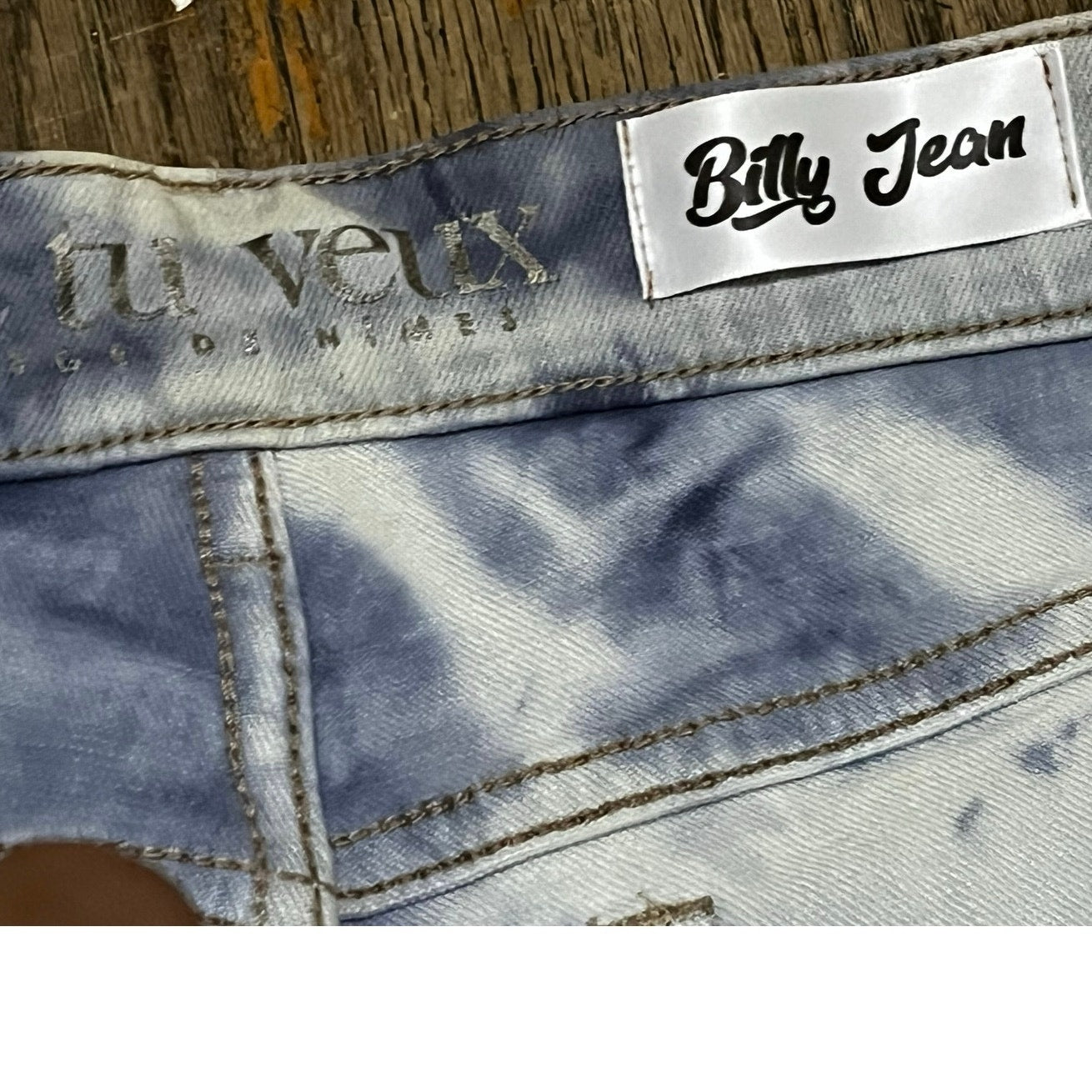 Si Tu Veux Light Blue Superstack Stack With Tie On Them Size 32