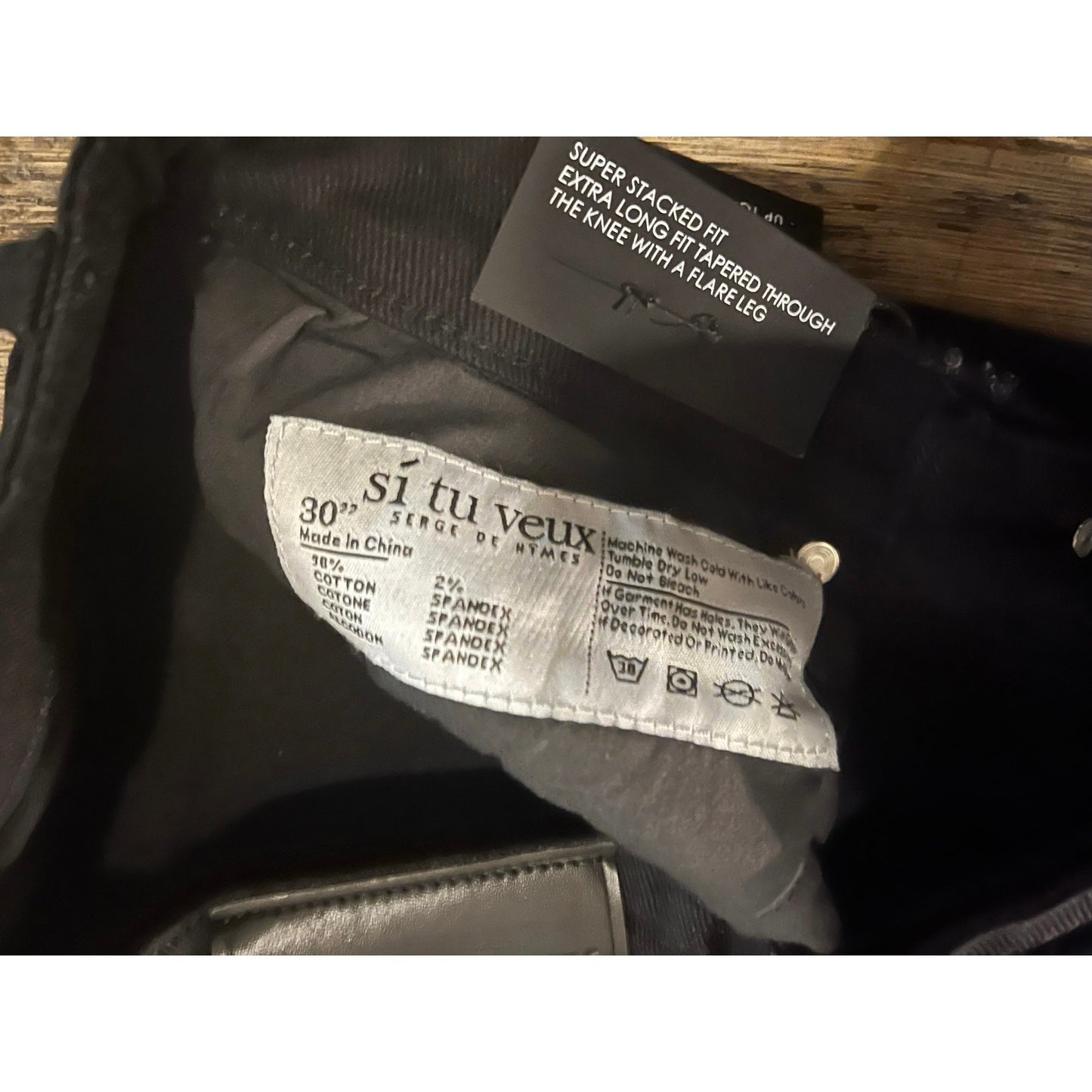 Si Tu Veux Brutini 23 Jean Jet Black Size 30