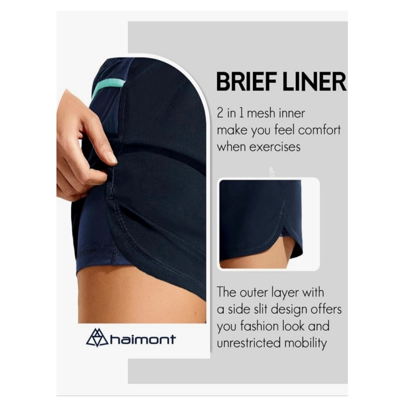 Haimont Running Shorts For Women’s Dark Grey Size Small