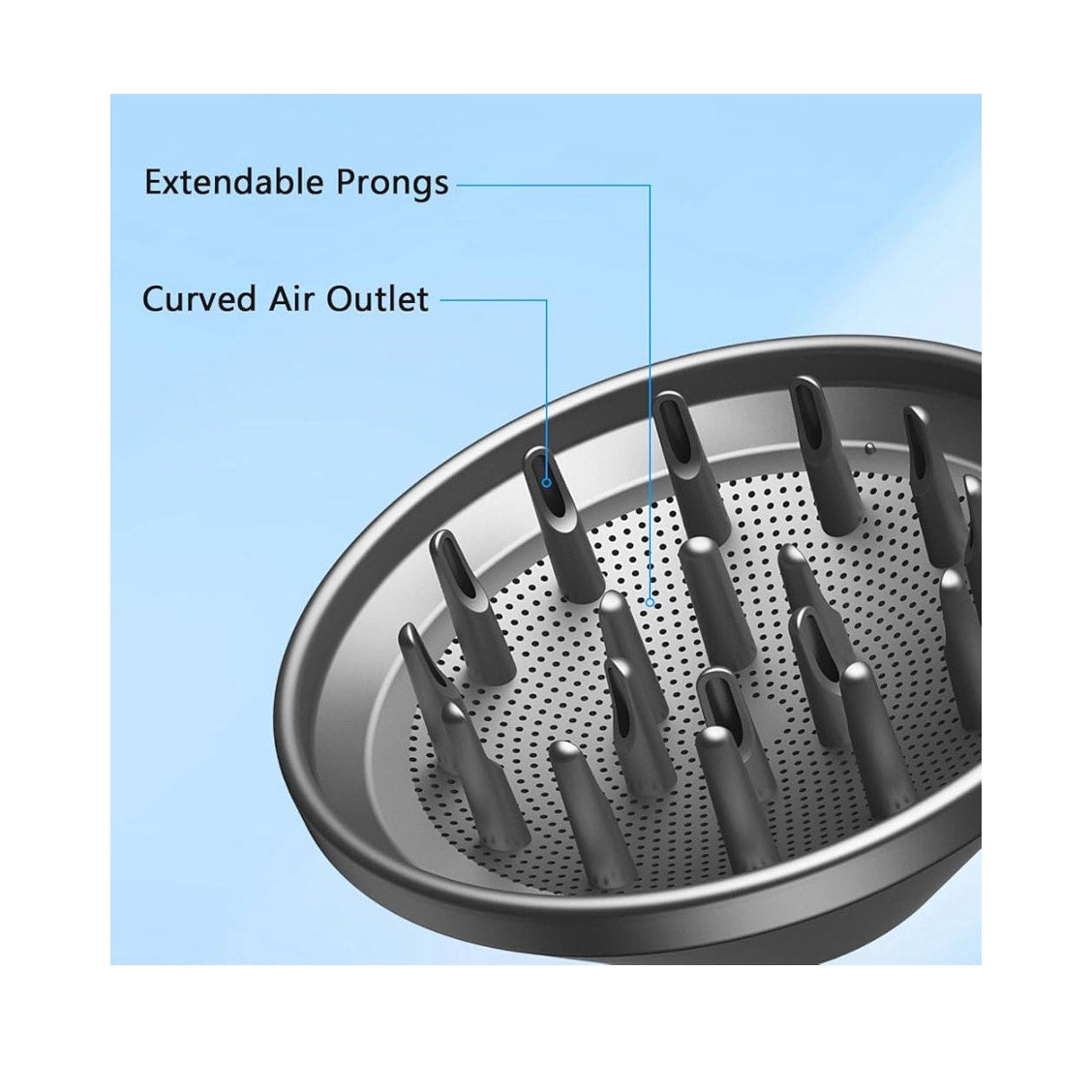 Hair Dryer Diffuser for Curly Hair and Natural Wavy Hair, Diffuser Attachment for Hair Dryer