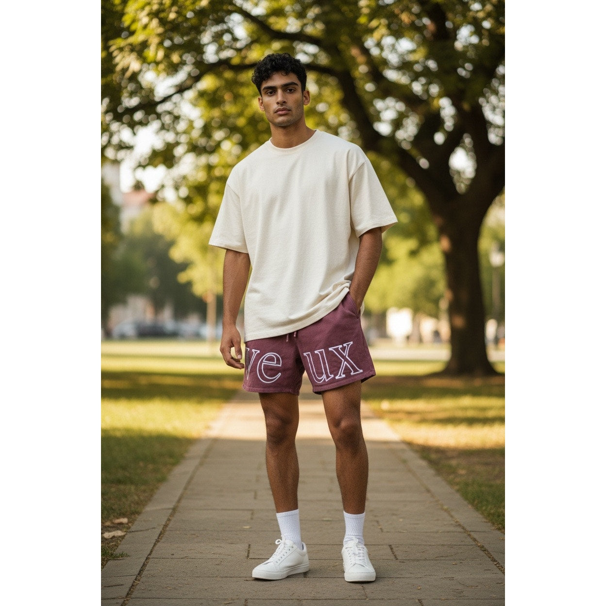 Si Tu Veux Men’s Sweatpants burgundy Size XL