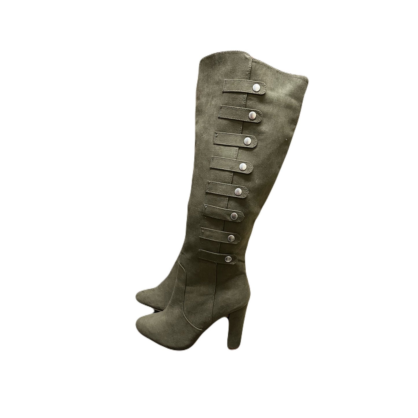 Just Fabulous Olive Green Long Boots Size 8.5