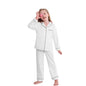 Veseacky 100% Cotton Soft PJs For Big Girls Boys Classic Childrens Pajamas White