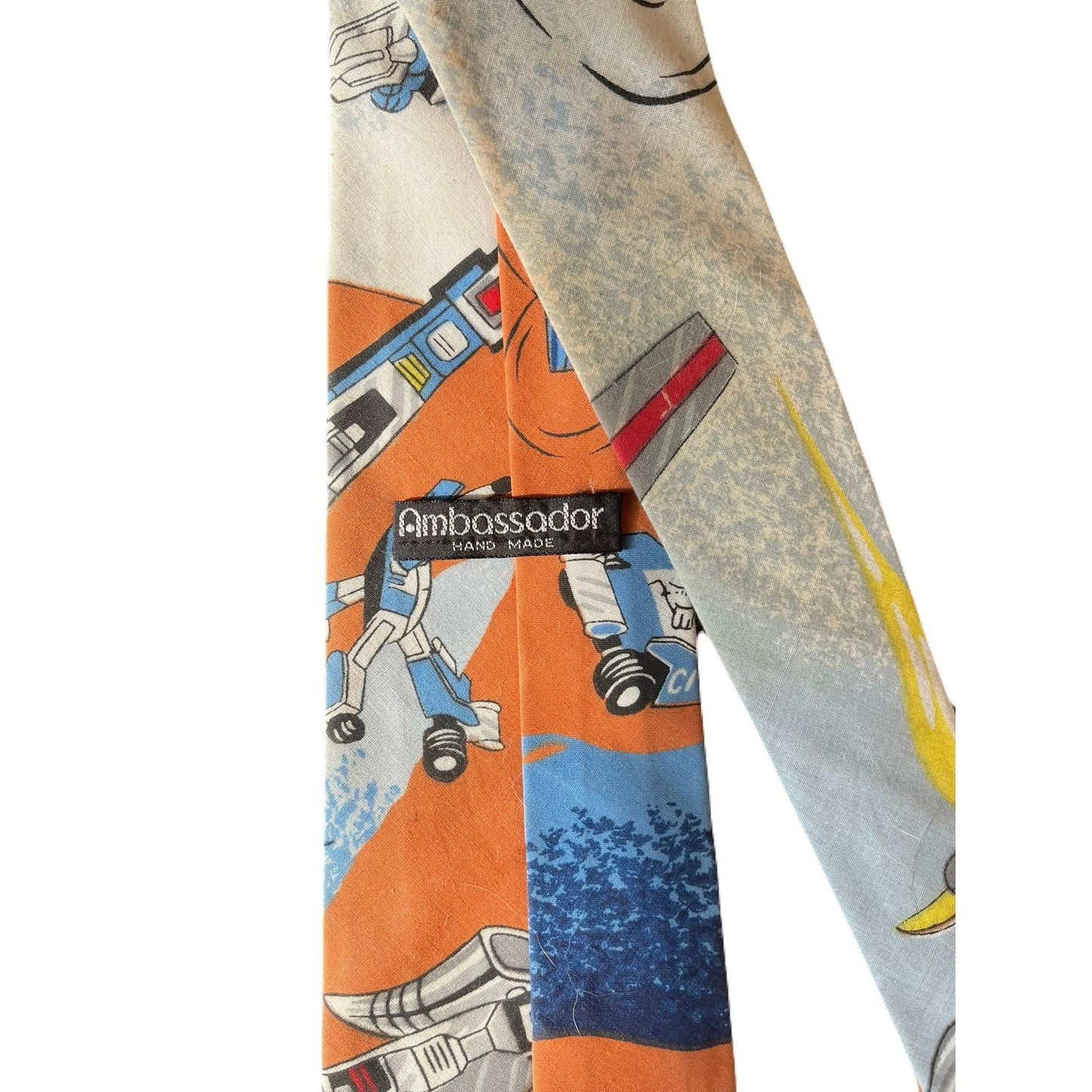 Ambassador Hand Made Orange & Blue Tie