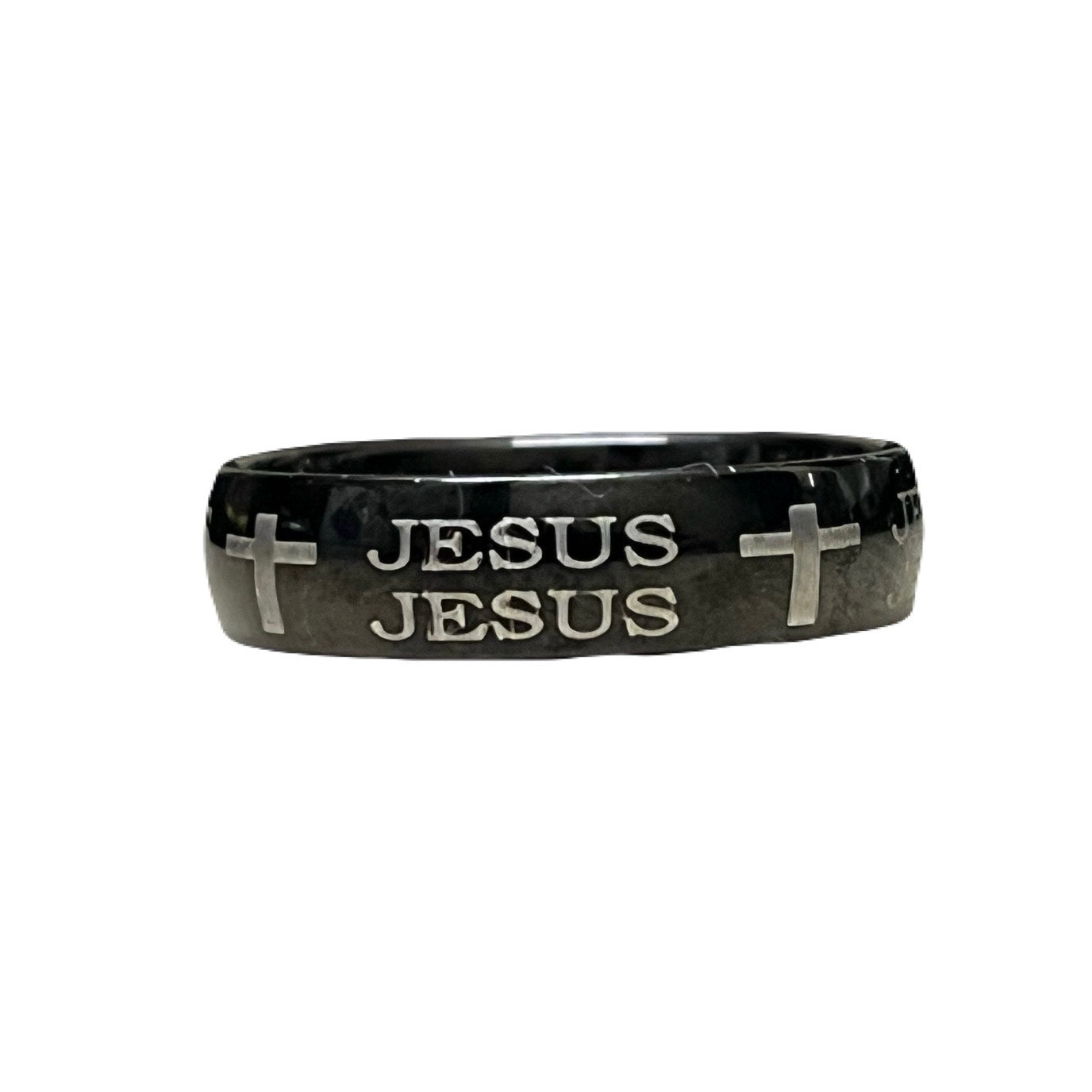 Black Jesus Stainless Steel Men’s Ring Size 19