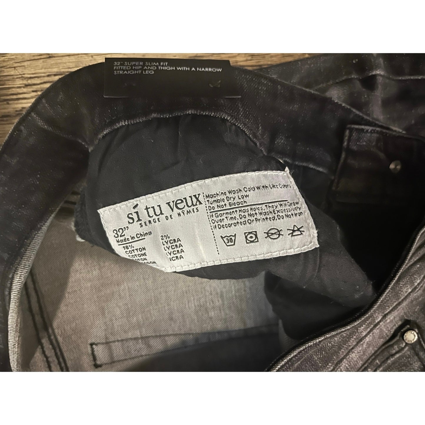 Si Tu Veux Black Men’s Jean’s Size 32