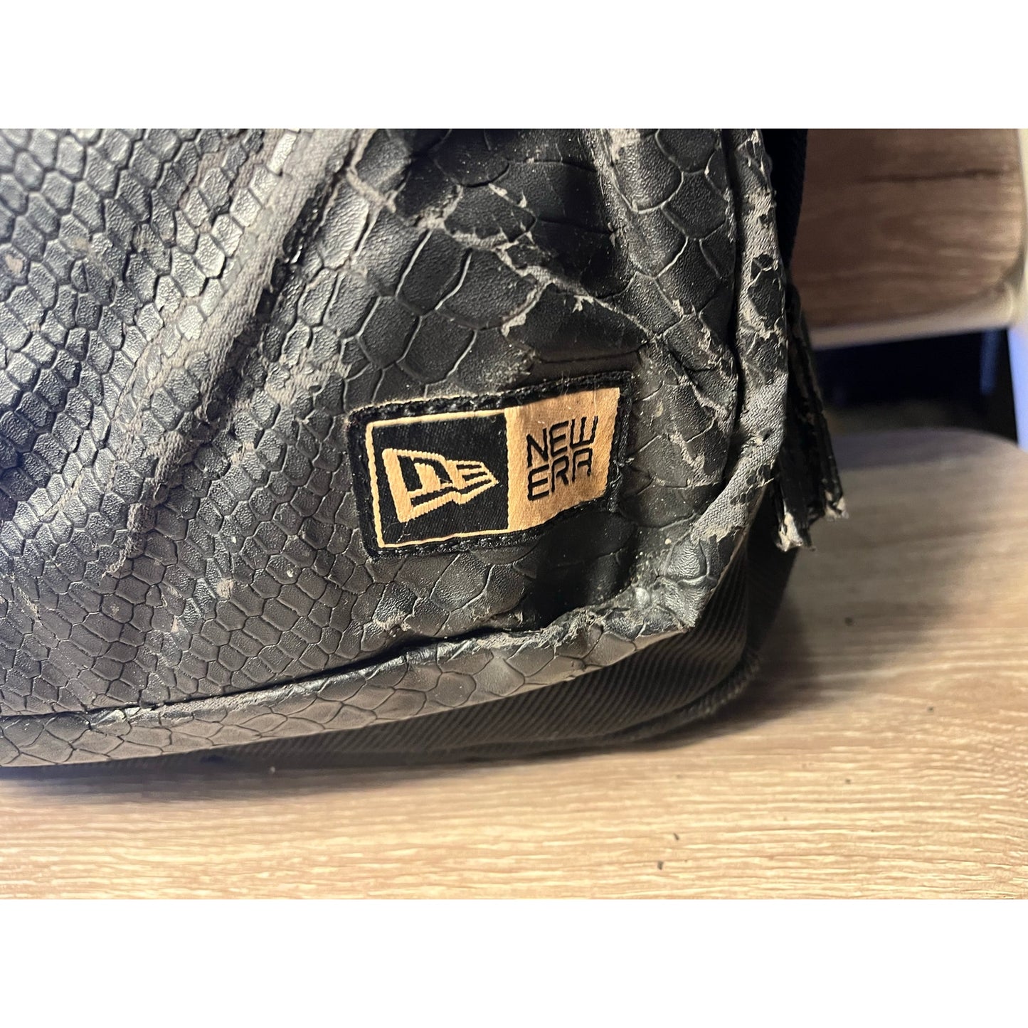 New Era Black Backpack With Red Inside In Fair Condition
