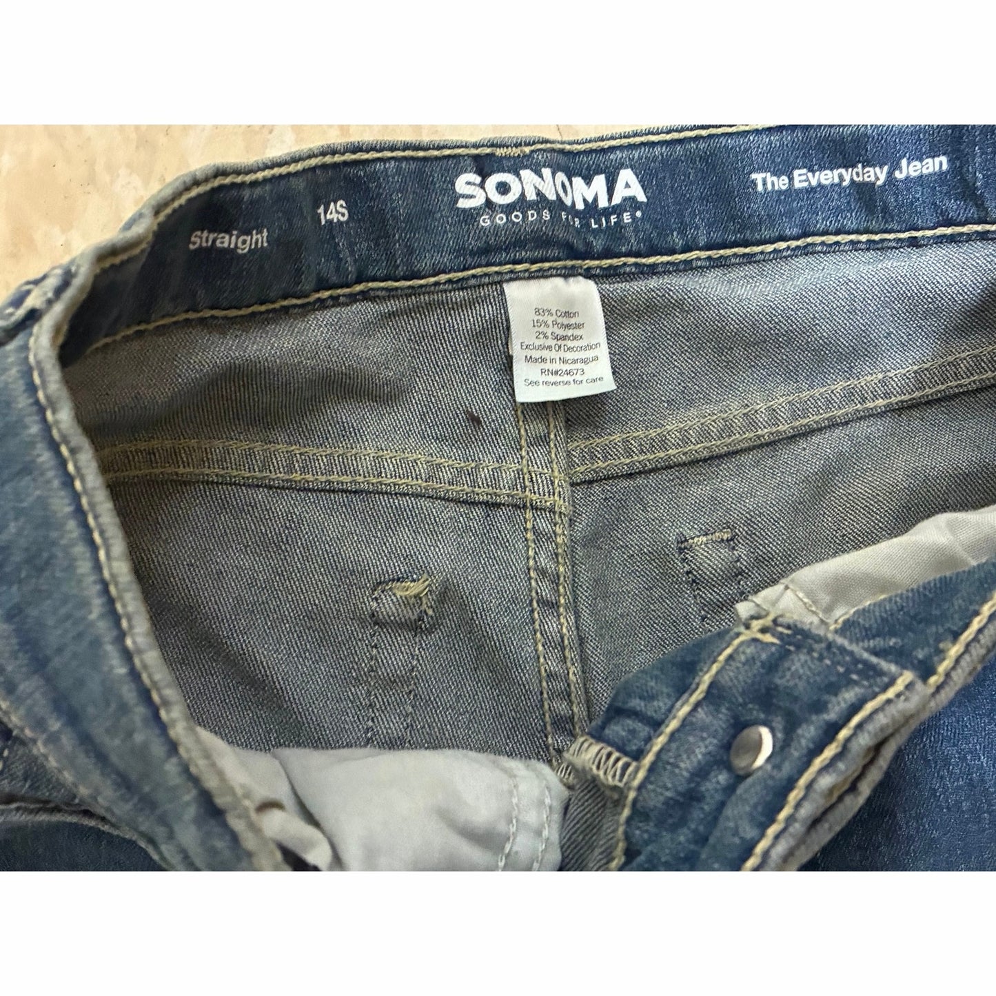 Sonoma Blue Women’s Jean’s Size Straight Size 14S