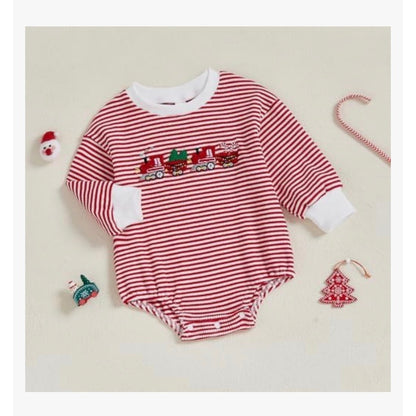 Aporake Baby Christmas Clothes Baby Boy Girl Sweatshirt Romper Santa Baby Romper