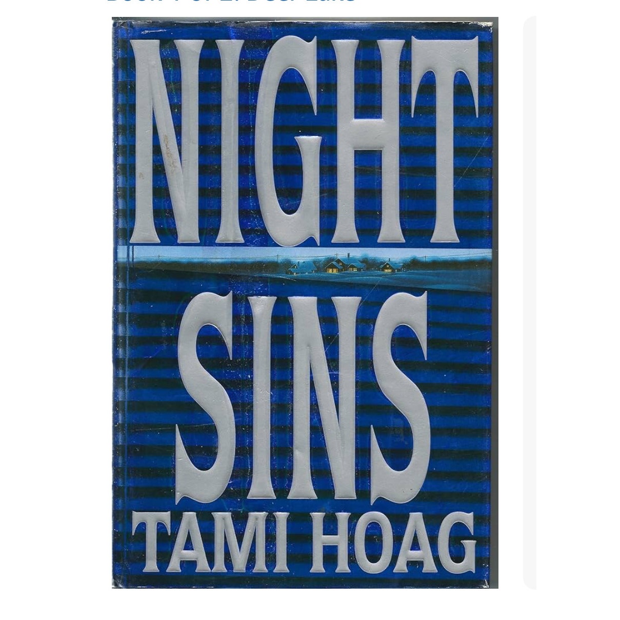 Night Sins Tami Hoag HardCover Book