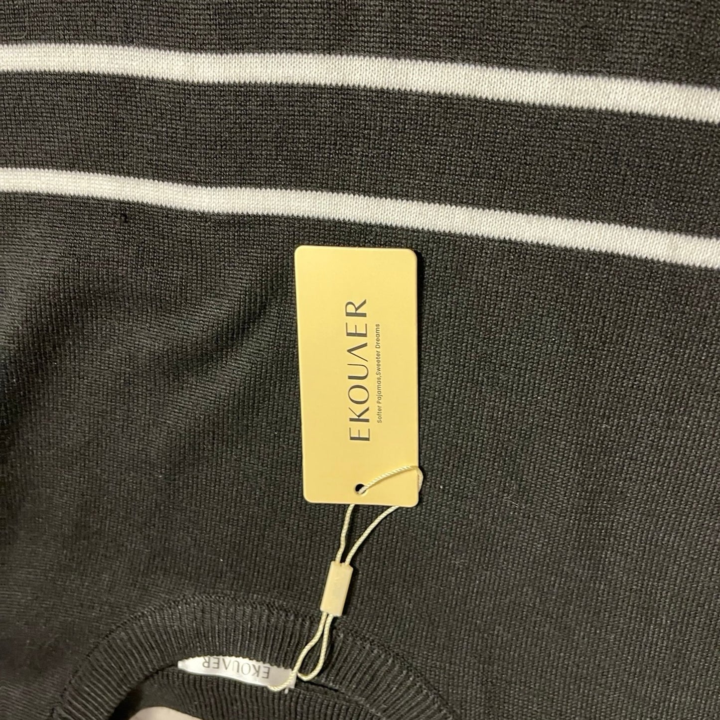 Ekouaer Softer Pajamas , Sweeter Dream Black Size Medium