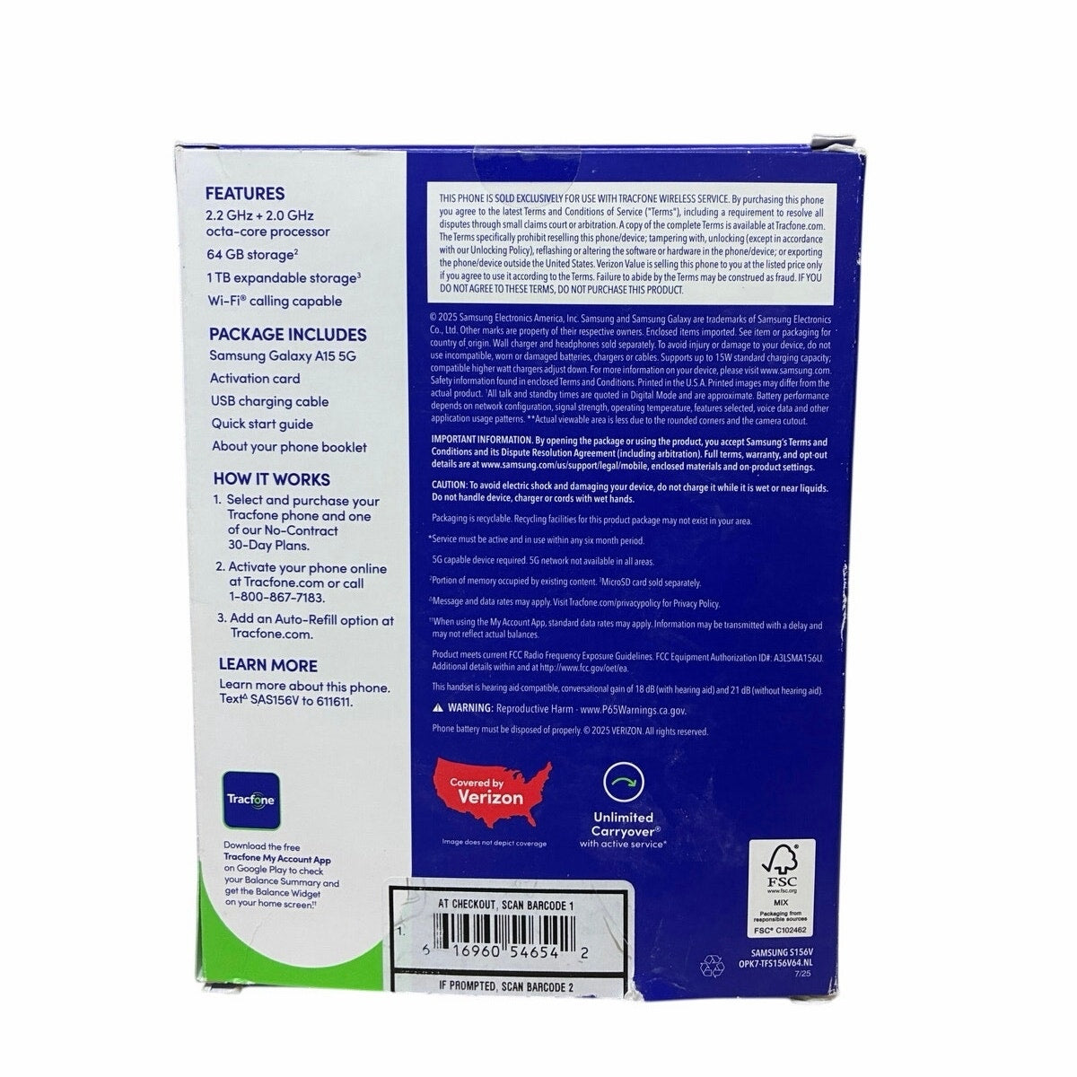 Total Wireless Samsung A15 5G (64GB) - Blue