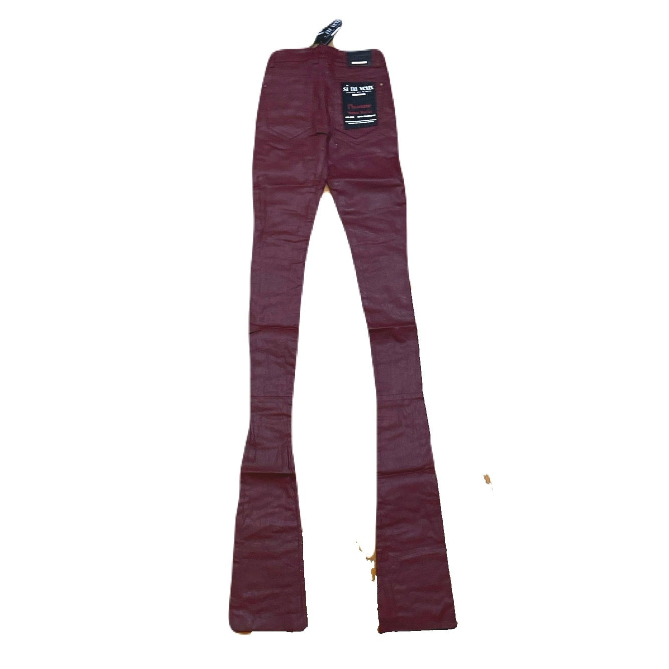 Si Tu Veux Gordon Jean’s Burgundy Wax Superstack  Size 30