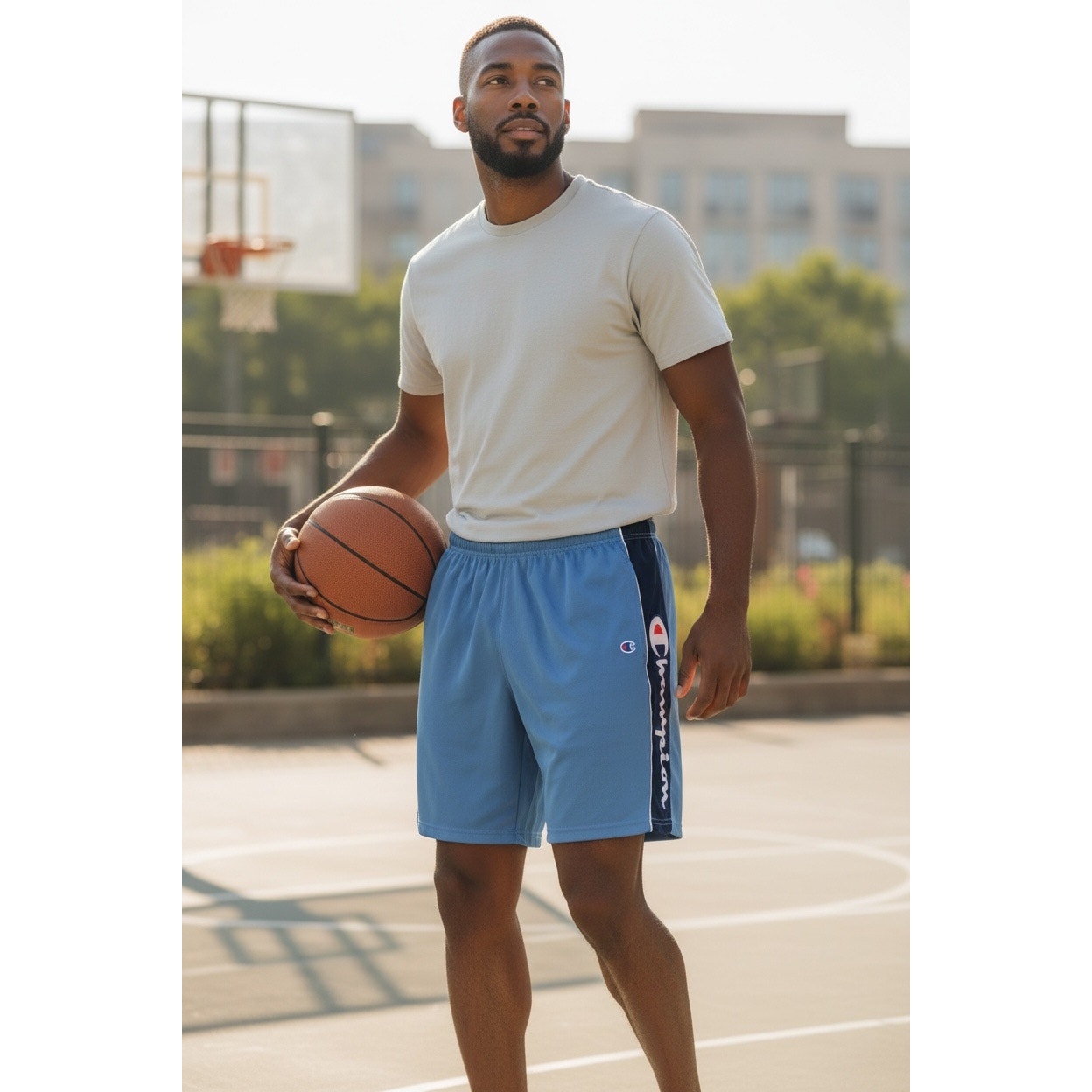 Champion Basketball Shorts Sky Blue Size XL New