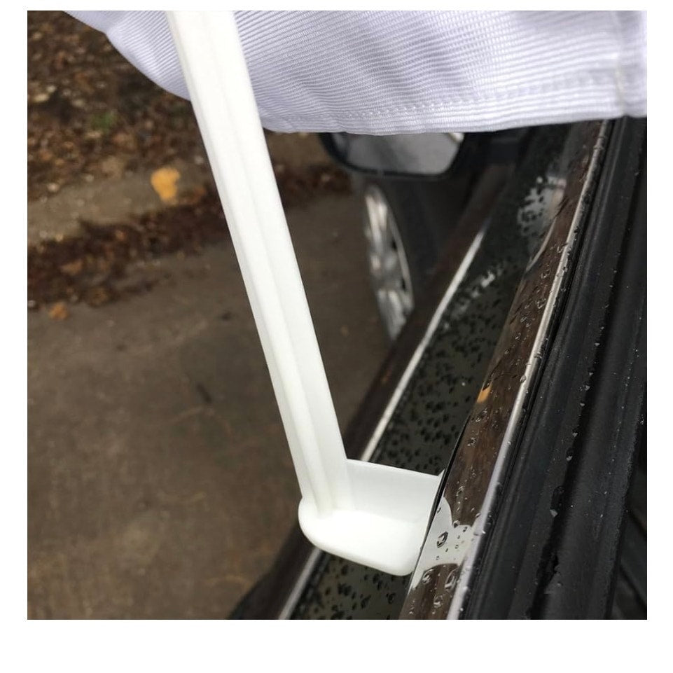 U.S. Flag Car Flag .Set Of 2 Hooks Onto Car Window .Made In The Korea 12”X8”