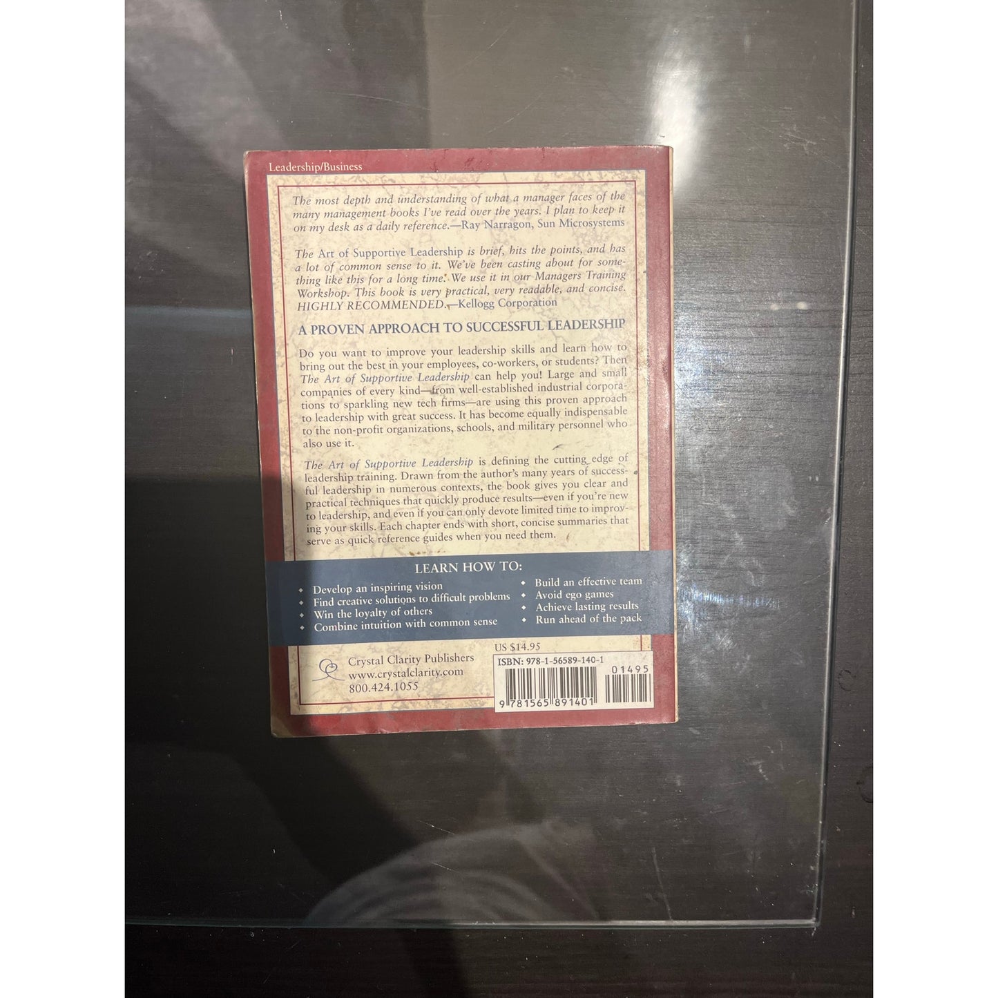 The art of supportive Leadership Soft Cover Book J.Donald Walter’s