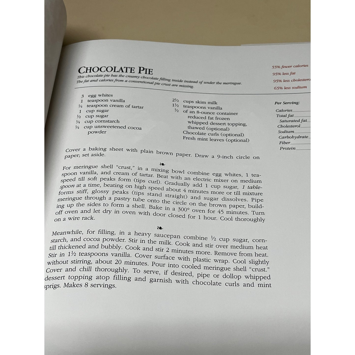 Favorite Desserts Made Lighter (Better Homes and Gardens) Hardcover Book