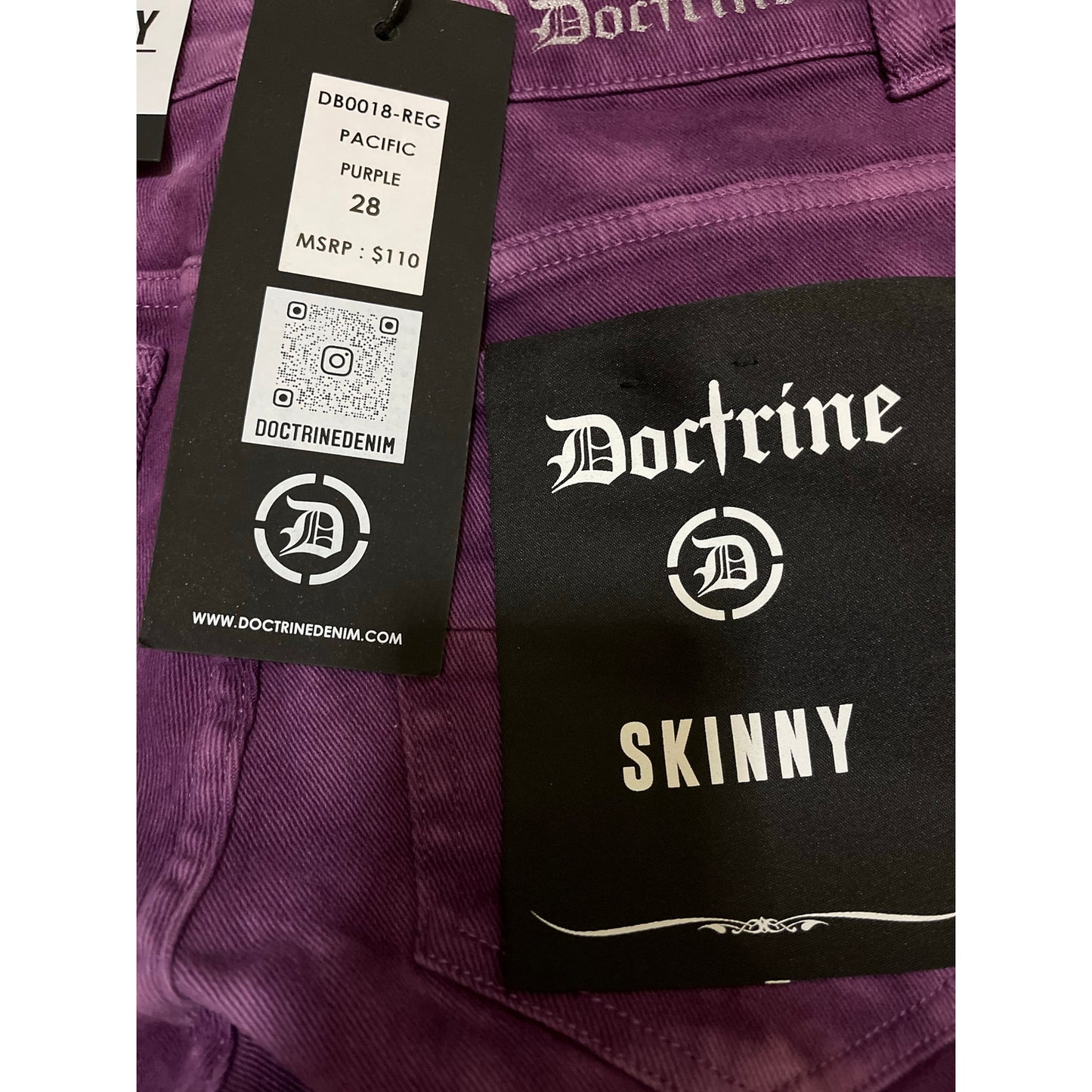 Doctrine Pacific Purple Superstack Men’s Jean’s Size 30