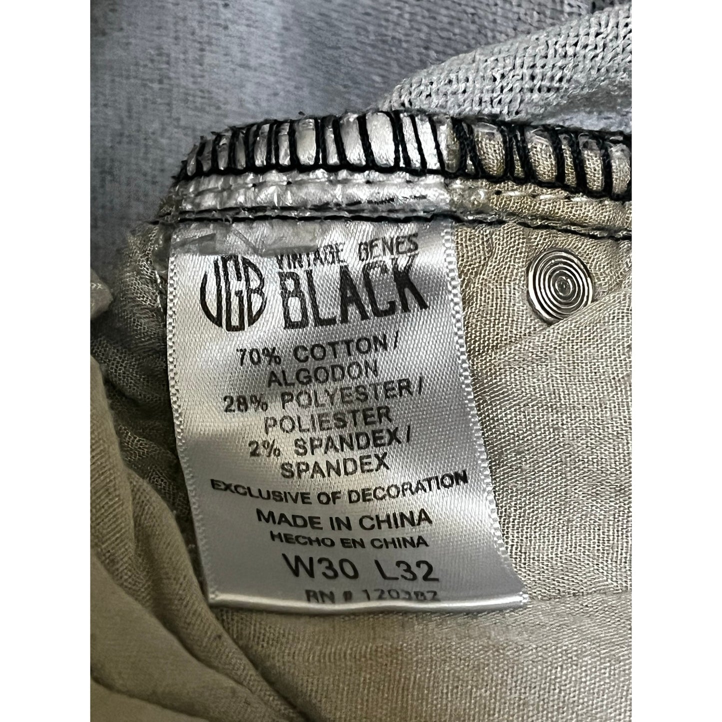 Vintage Genes Black Men’s Dark Blue Jeans Size 30W 32L