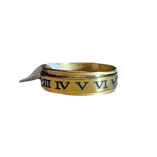 AA 12 Steps Spin Ring Stainless Steel Size 20 With Tags On It