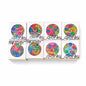 8 Tie-Dye Light Up Fidget Spinner Pop Toy