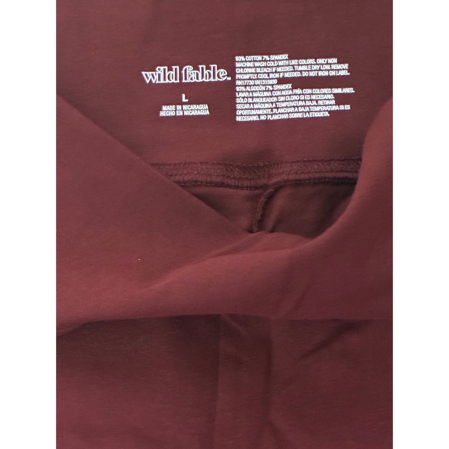Wild Fable Burgundy Women’s Leggings Size Large New
