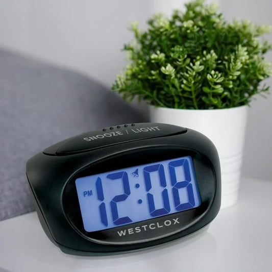 Westclox Battery Operated Digital LCD Alarm Clock, 70043