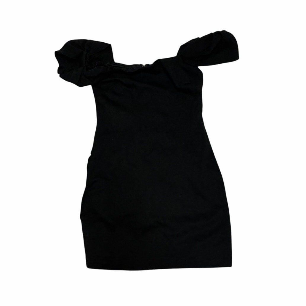 Women's Off the Shoulder Bow Short Sleeve Mini A-Line Dress - Wild Fabric Dress