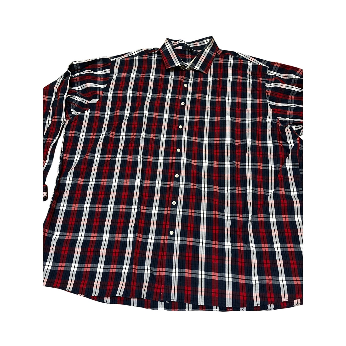 Tommy Hilfiger Tall Long Men’s Button Down Blue & Red Size 20