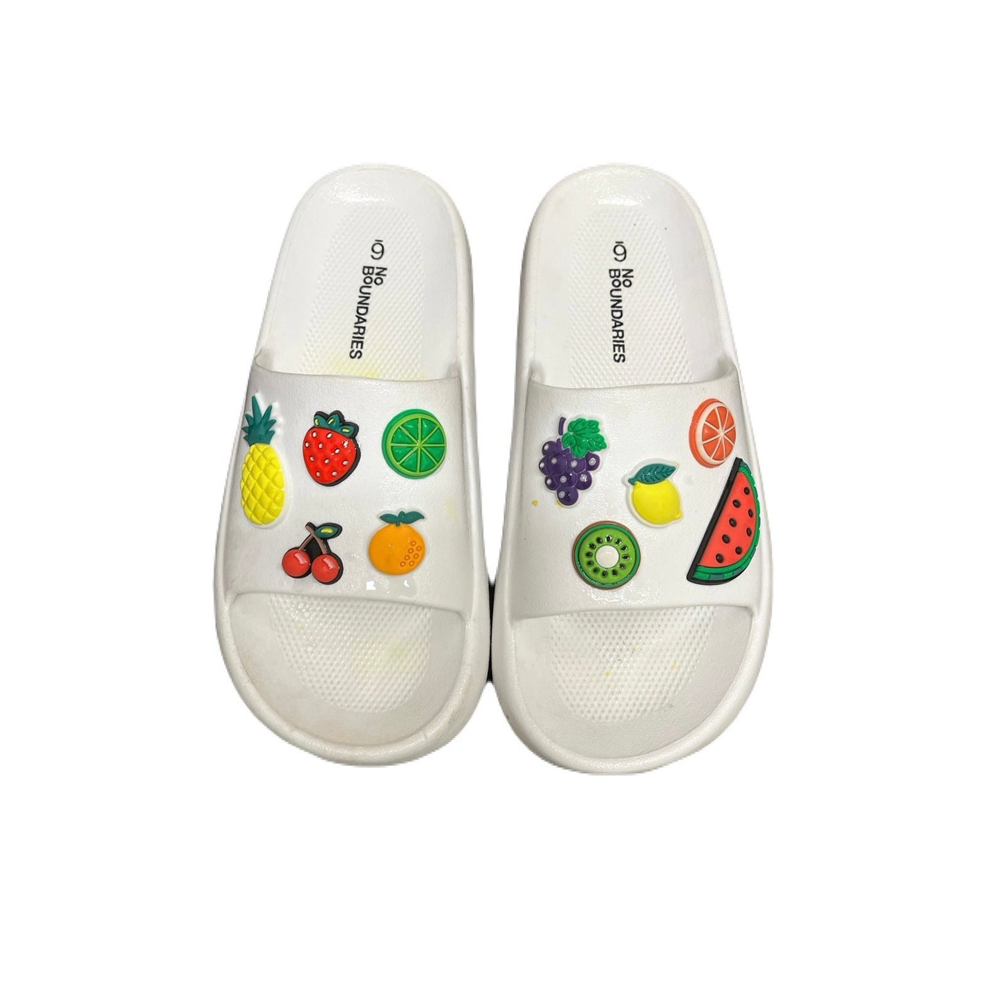 Kids Slippers Size 6 In Good Condition A Yellow Stain On The Right One
