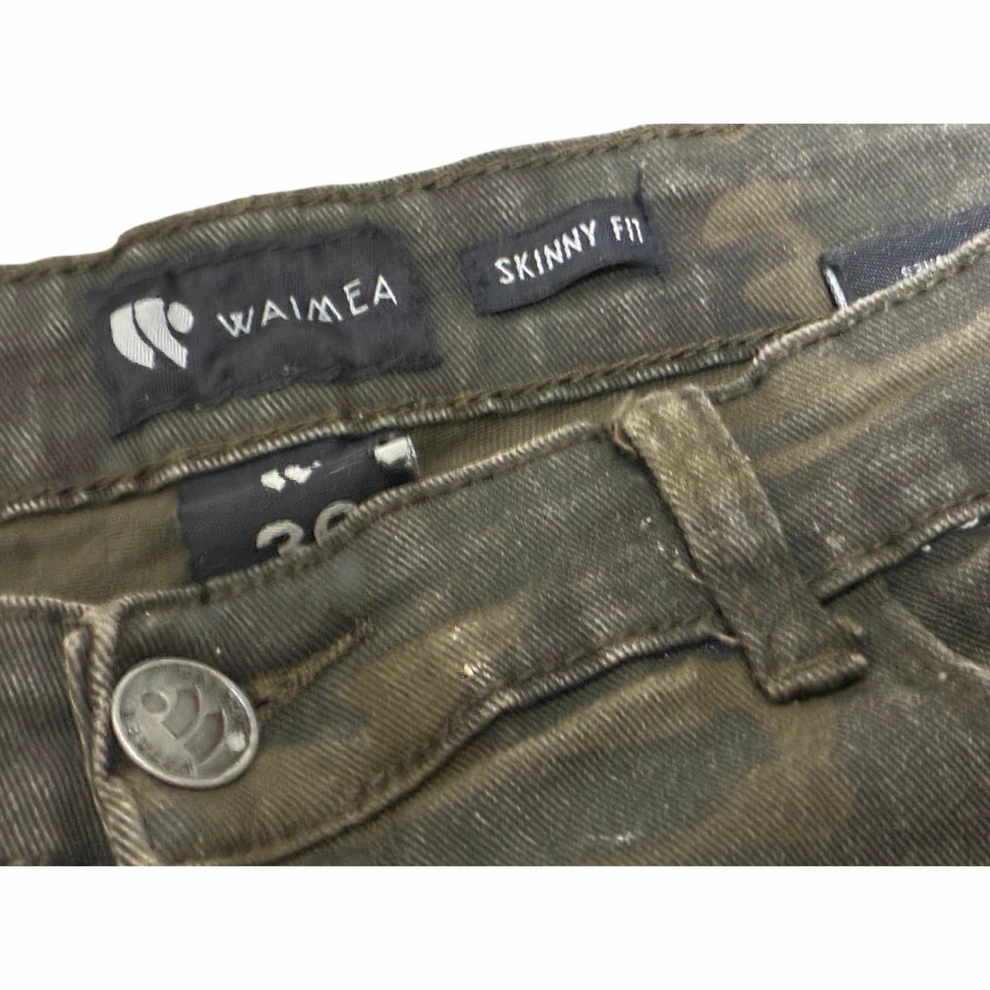 Waimea Men’s Skinny Fit Army Green Jean’s Size 36X32