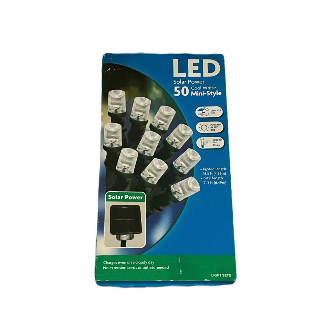 50 LED Solar Power Cool White Mini-Style