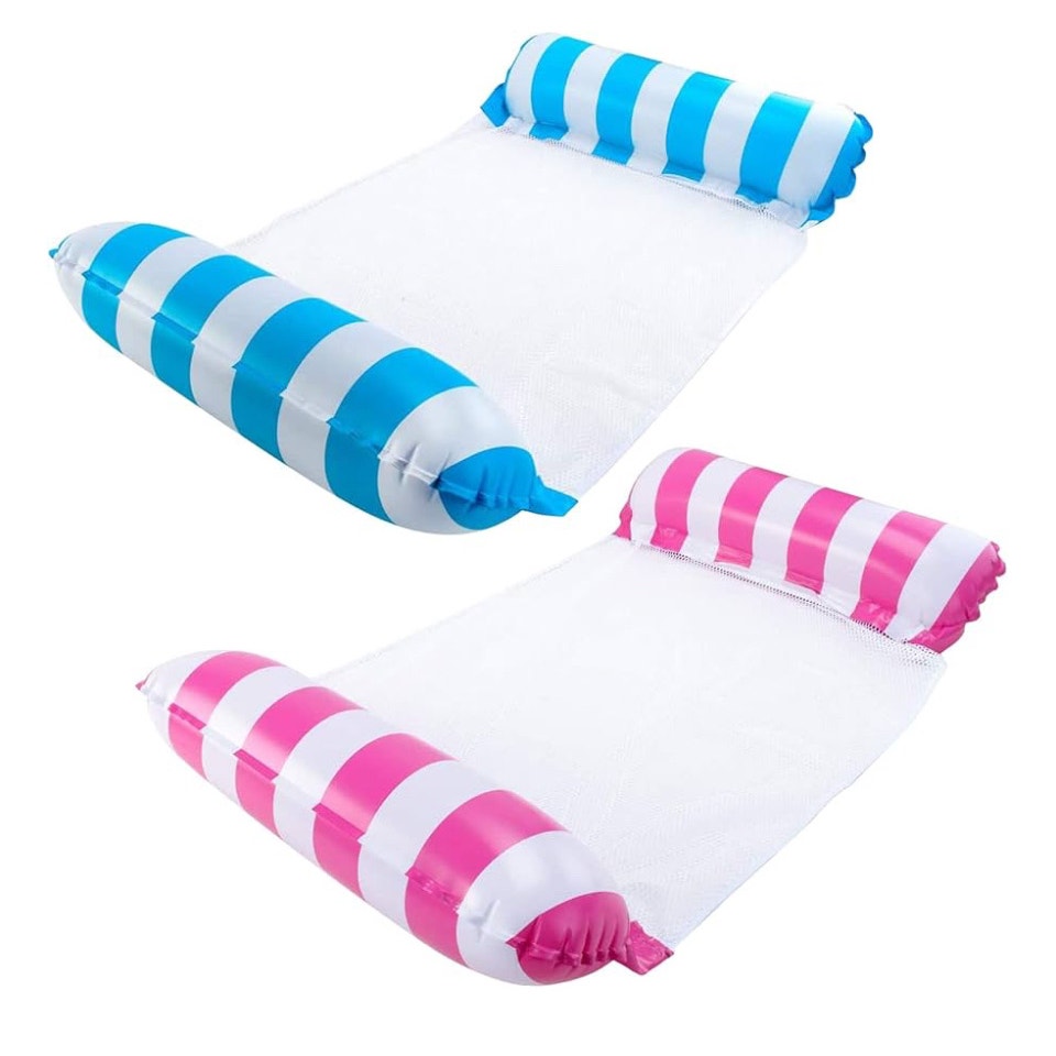 2 Pack Pool Float Water Hammock,Inflatable hammock Swimming Pool Float