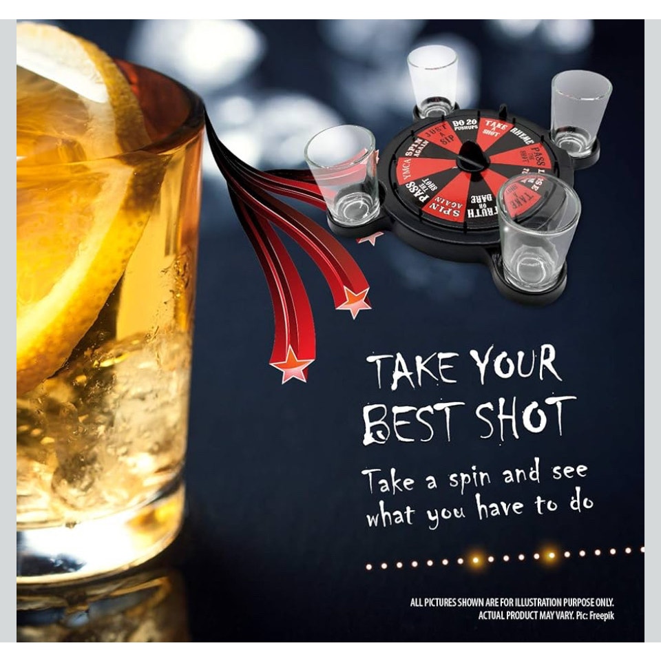 Roulette Shots Drinking Games Set for Adults