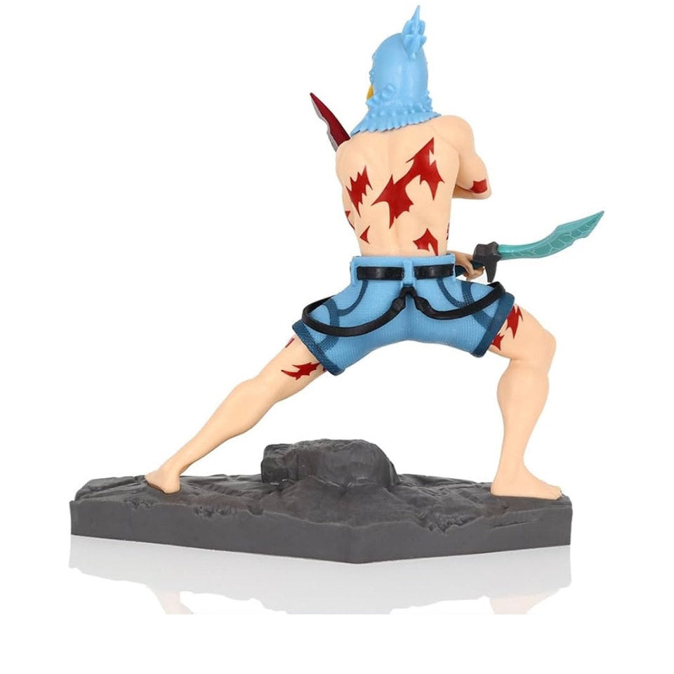 Sunraku Figure Statue Model - 17cm Game Anime Figurine Blue Bird Mask Fight Pose Sunraku Action Figure - PVC Desktop Display Decoration Gifts