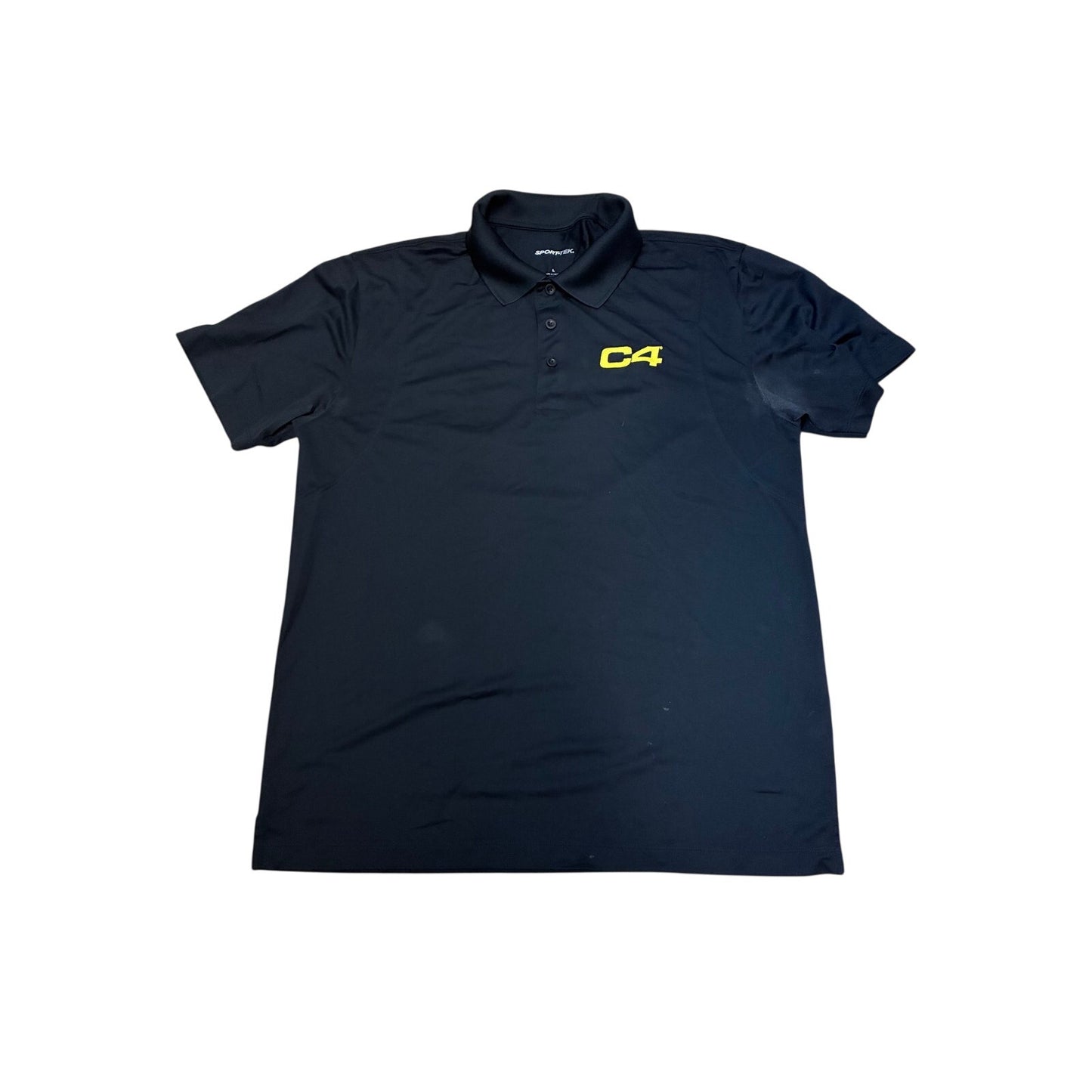 Sport-Tek C4 Men’s Collar Black Shirt Size Large
