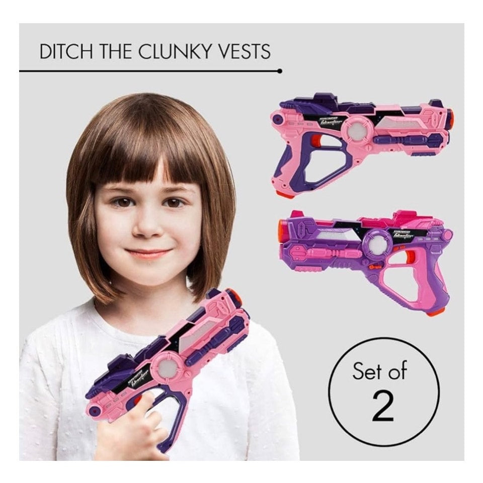 Liberty Imports Pink Infrared Laser Tag 2 Players Game Set for Kids