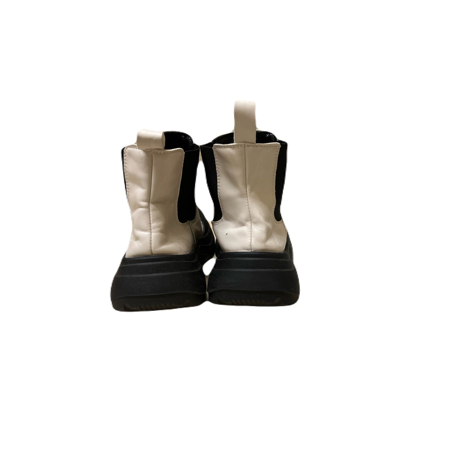 Women’s White & Black Boots Size 10