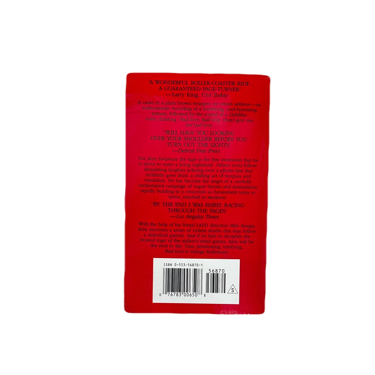 Bad Love Jonathan Kellerman Paper Book