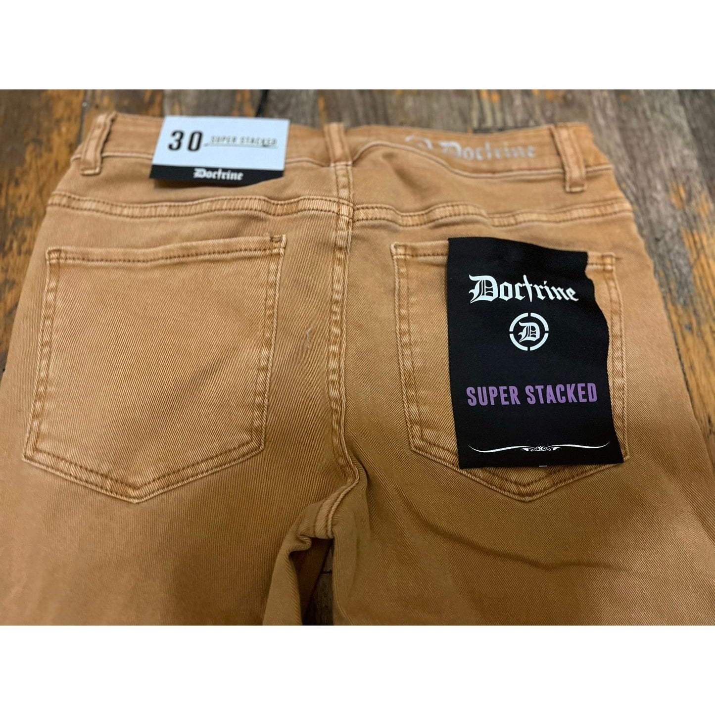 Doctrine Classes Stacked Brown Men’s Jeans Size 30
